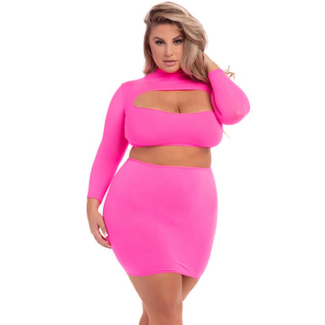 Underwear Set Pink Lipstick Pink (3XL/4XL)