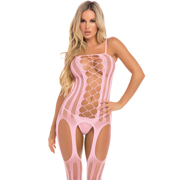 Bodystocking Pink Lipstick Pink (One size)