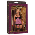 Corset Exposed Black Pink (XXL)