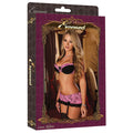 Underwear Set Exposed Black Pink (XXL)