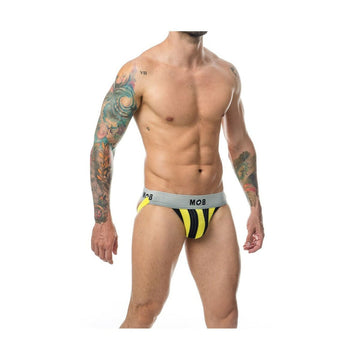 Thong Mob Eroticwear Yellow Black XXL