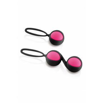 Weighted Kegel Training Kit Yoba Silicone Black Pink 2 Pieces