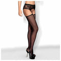 Stockings with Garter Obsessive S307 Black S/M/L