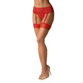 Stockings with Garter Obsessive 838-STO-3 Red S/M