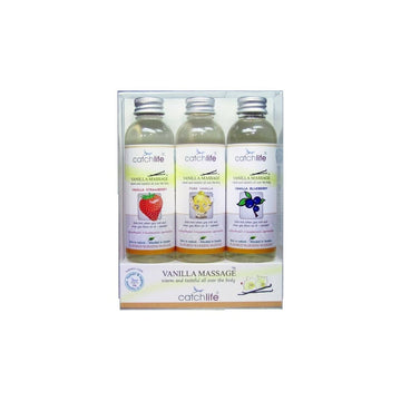 Lubricant Nature Body Vanilla 3 x 75 ml Strawberry Blueberries